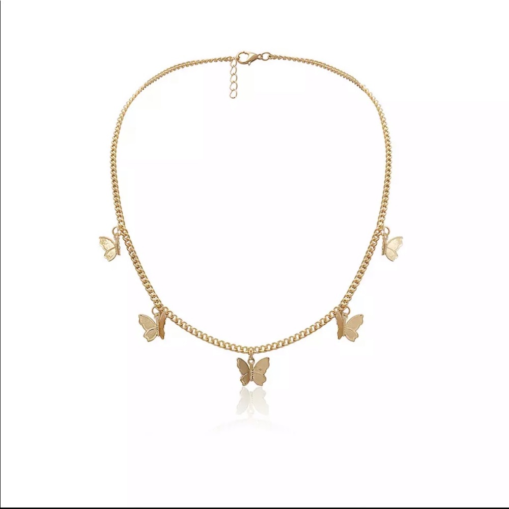 ✨ Butterfly Goddess Gold Pendant Necklace - Picture 3 of 7